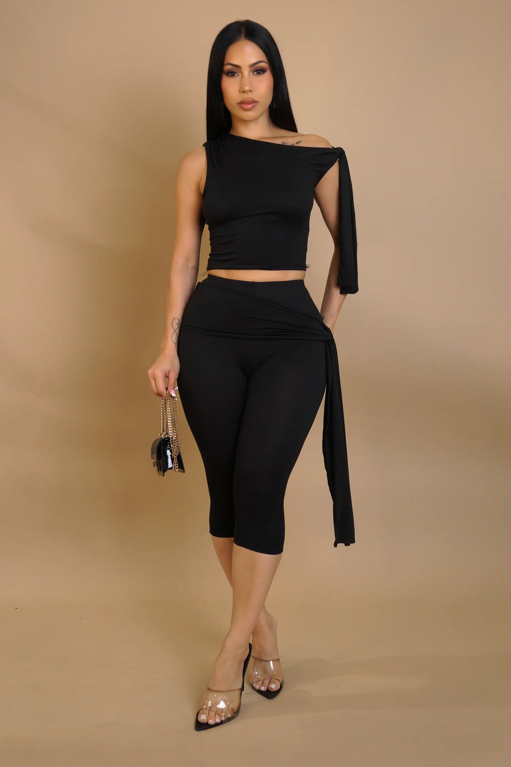 Sexy Woman In Black Set