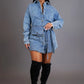 ITS THE BLUE JEAN MINI DRESS- DENIM