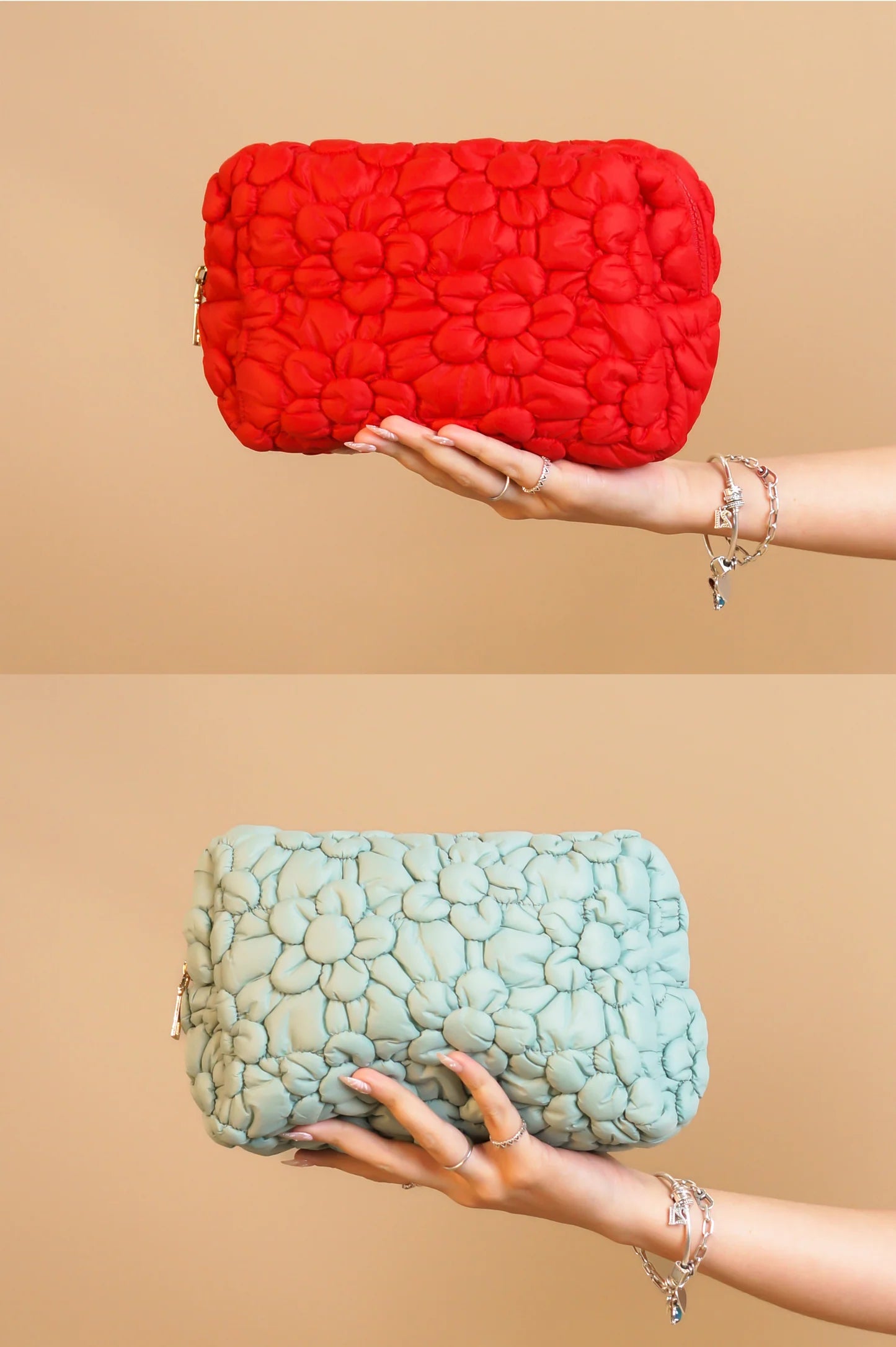 Puffer Purse Red / Teal