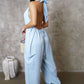 Keep Looking Jumpsuit - Light Blue