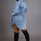 ITS THE BLUE JEAN MINI DRESS- DENIM