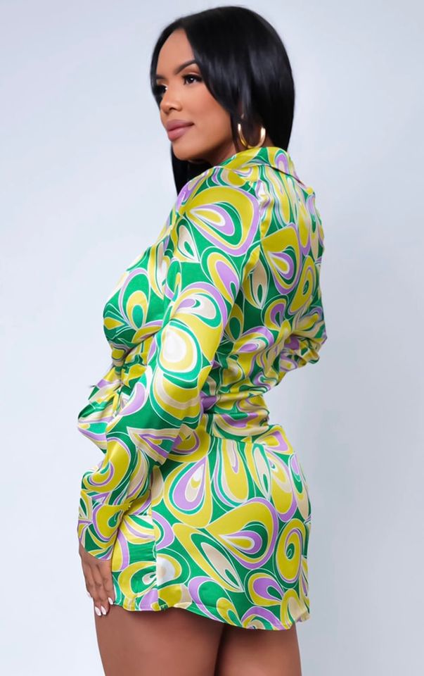 Daydreaming Mini Dress - Green