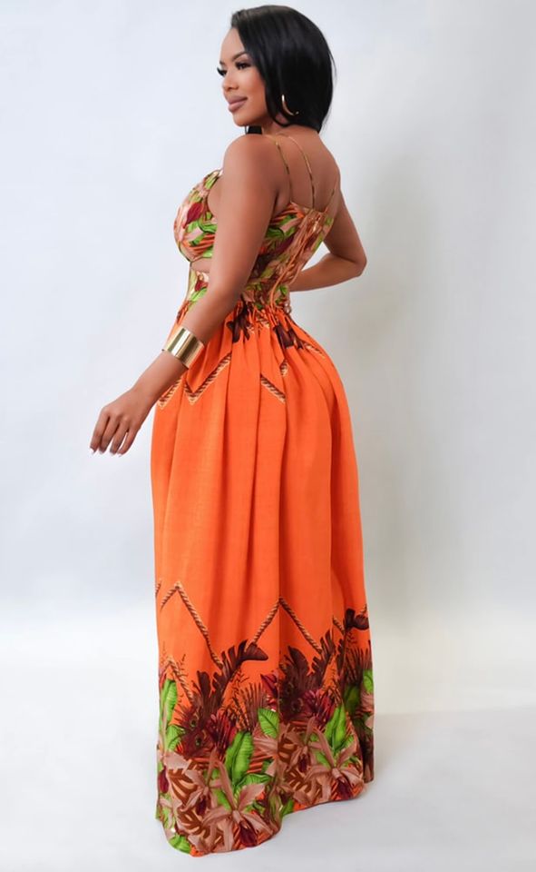 Exotic Maxi Dress - Orange 🍊