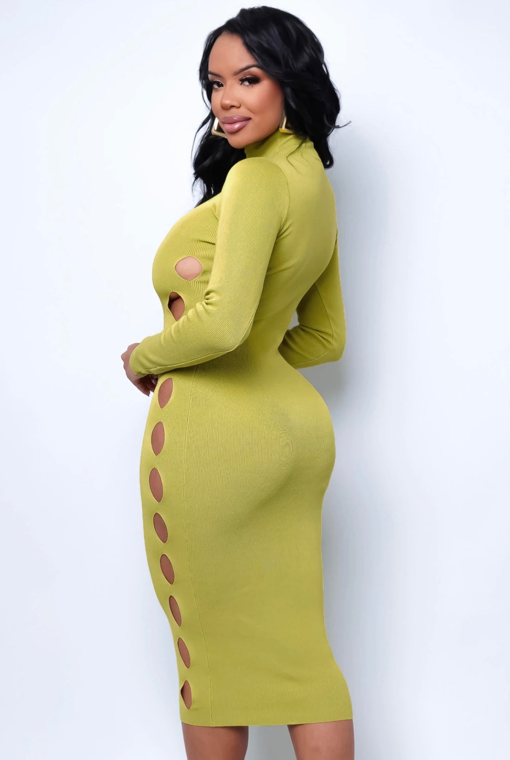 Mercy Midi Dress - Lime