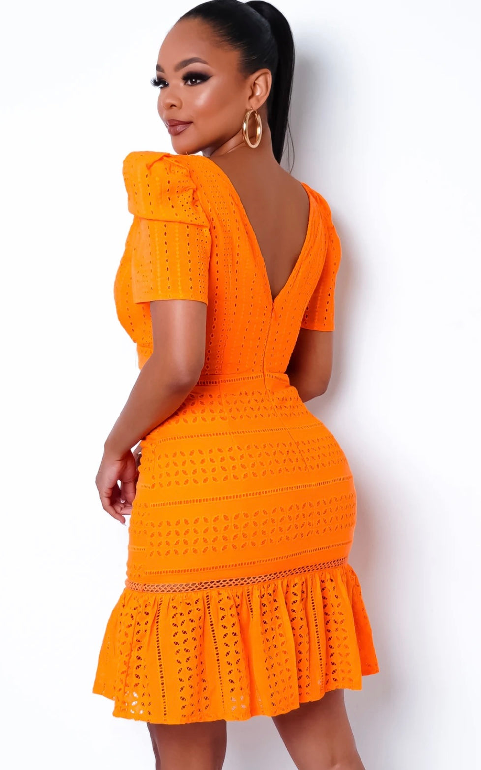 Happy Girl Mini Dress - Orange
