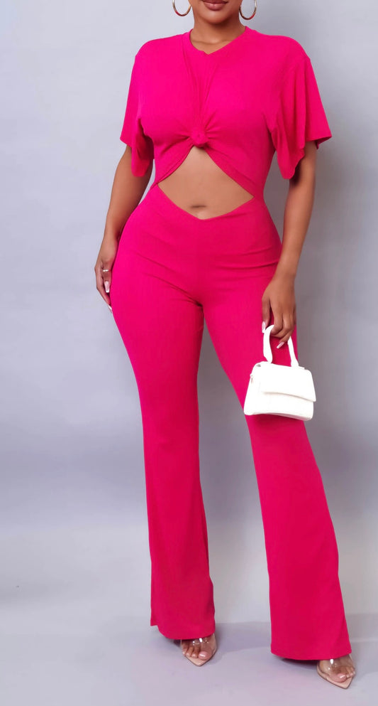 No Answer Jumpsuit - Pink