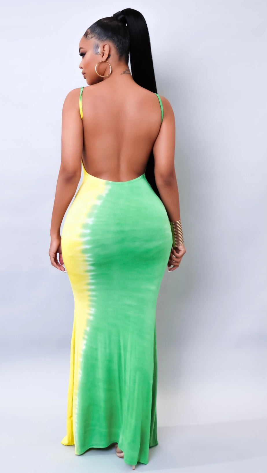 Tie It Out Maxi Dress - Green