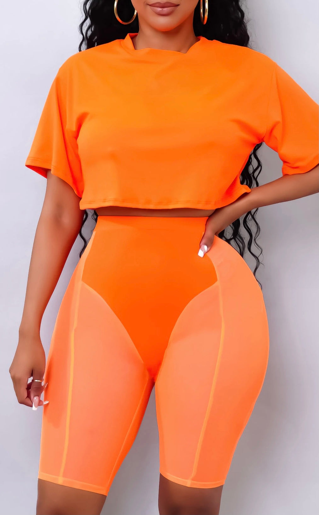 In MY DM Two Piece Short Set - Orange 🍊