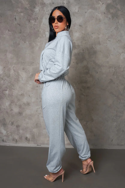 The Right Amount Two Piece Set - Grey