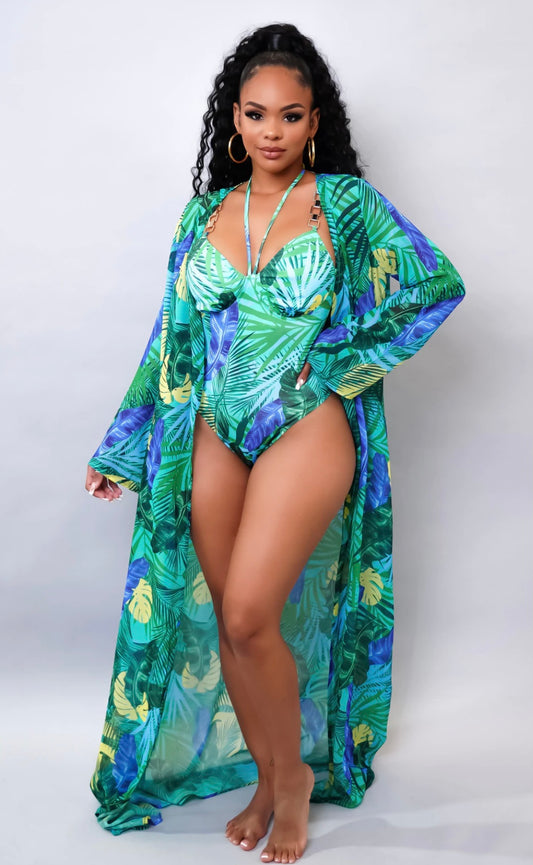 Paradise Two Piece Swimsuit Set - Green