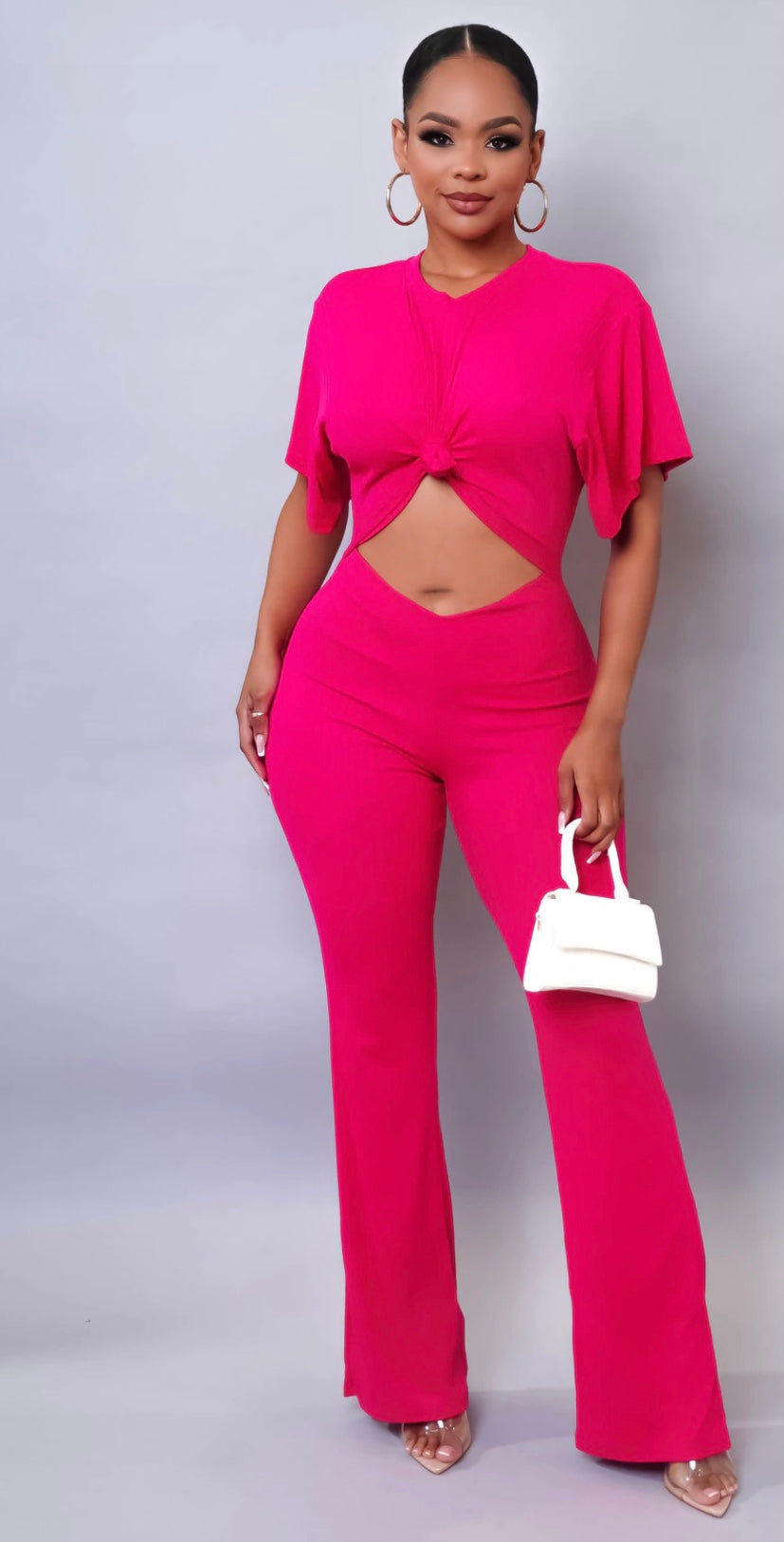 No Answer Jumpsuit - Pink