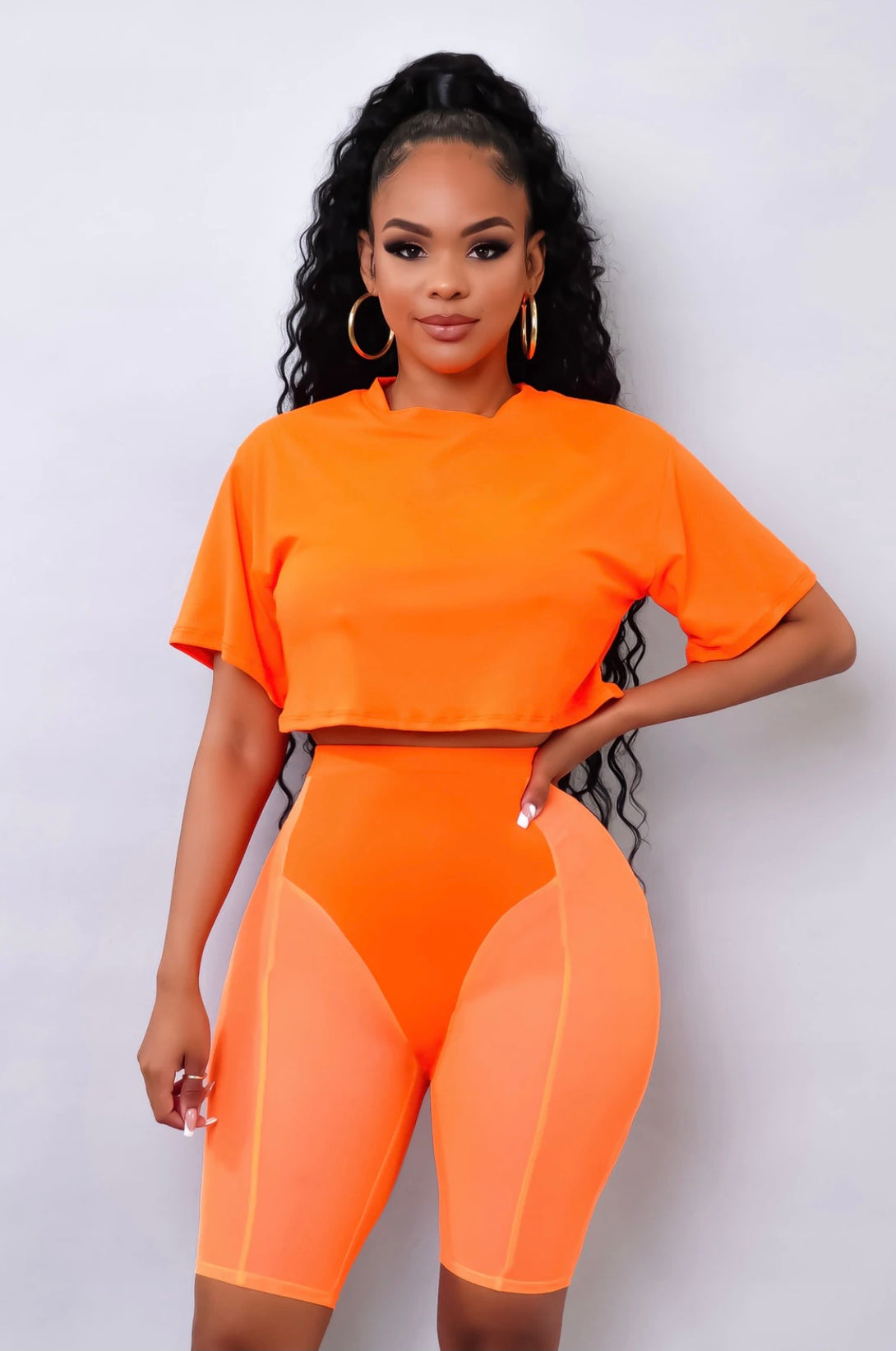 In MY DM Two Piece Short Set - Orange 🍊